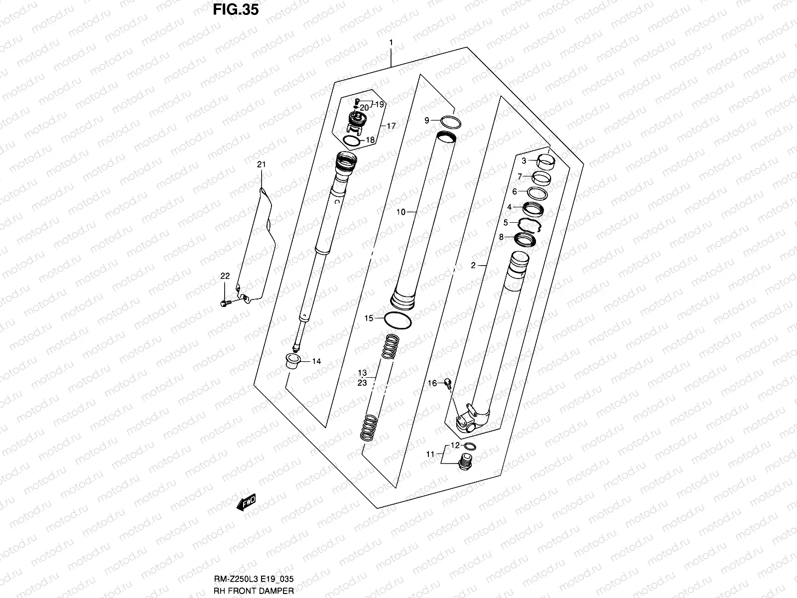 35 - RH FRONT DAMPER