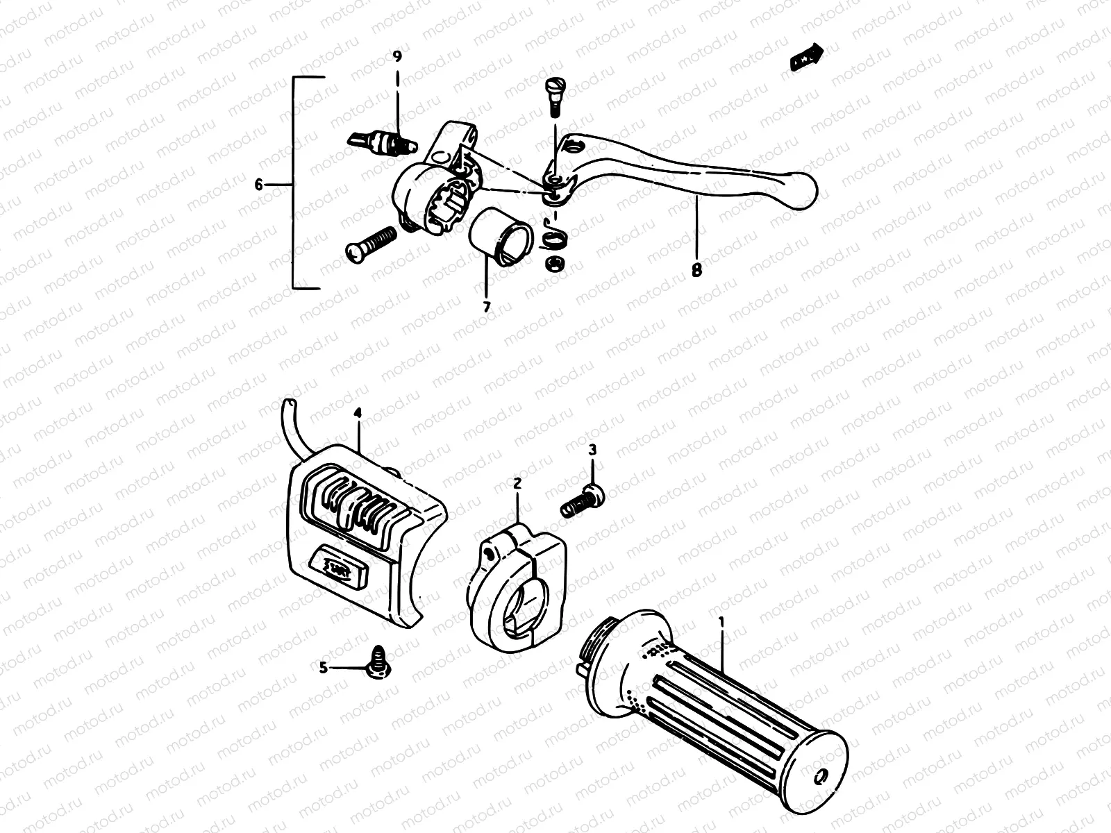 35 - RIGHT HANDLE SWITCH FOR P02,P34