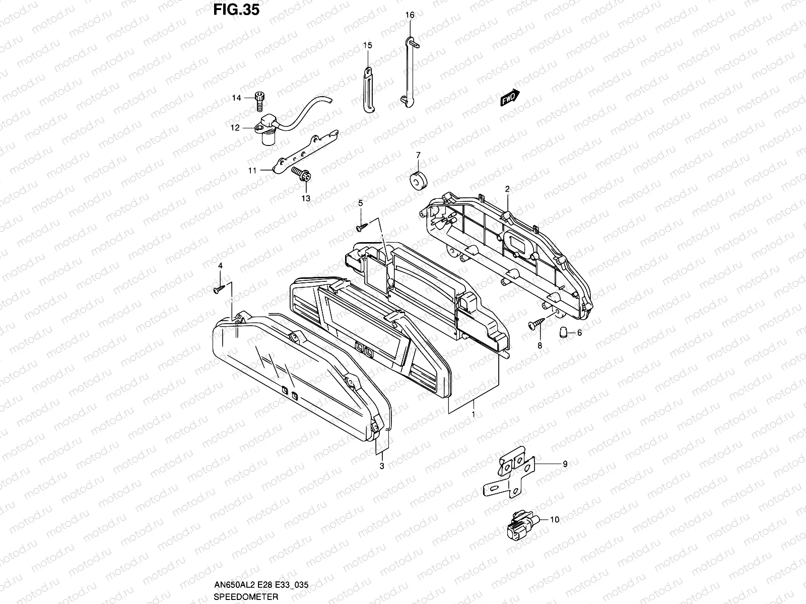 35 - SPEEDOMETER (AN650AL2 E28)
