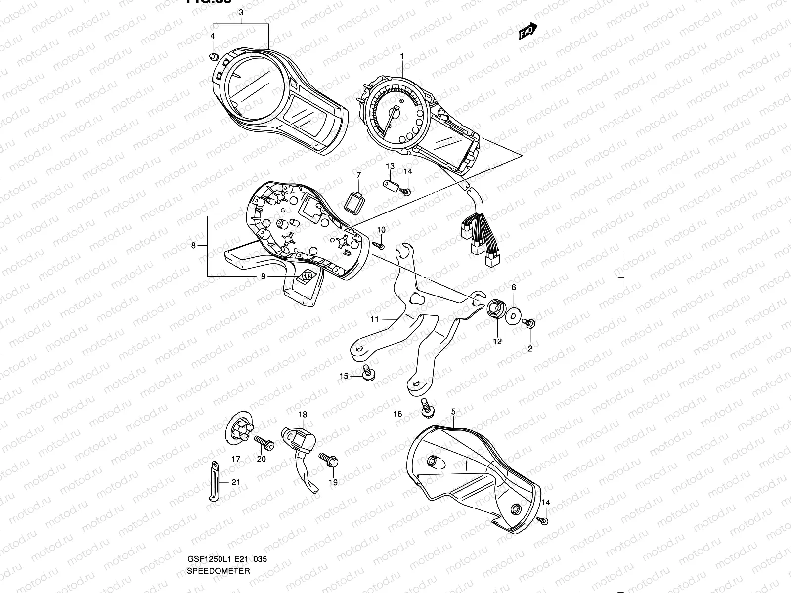 35 - SPEEDOMETER (GSF1250AL1 E21)