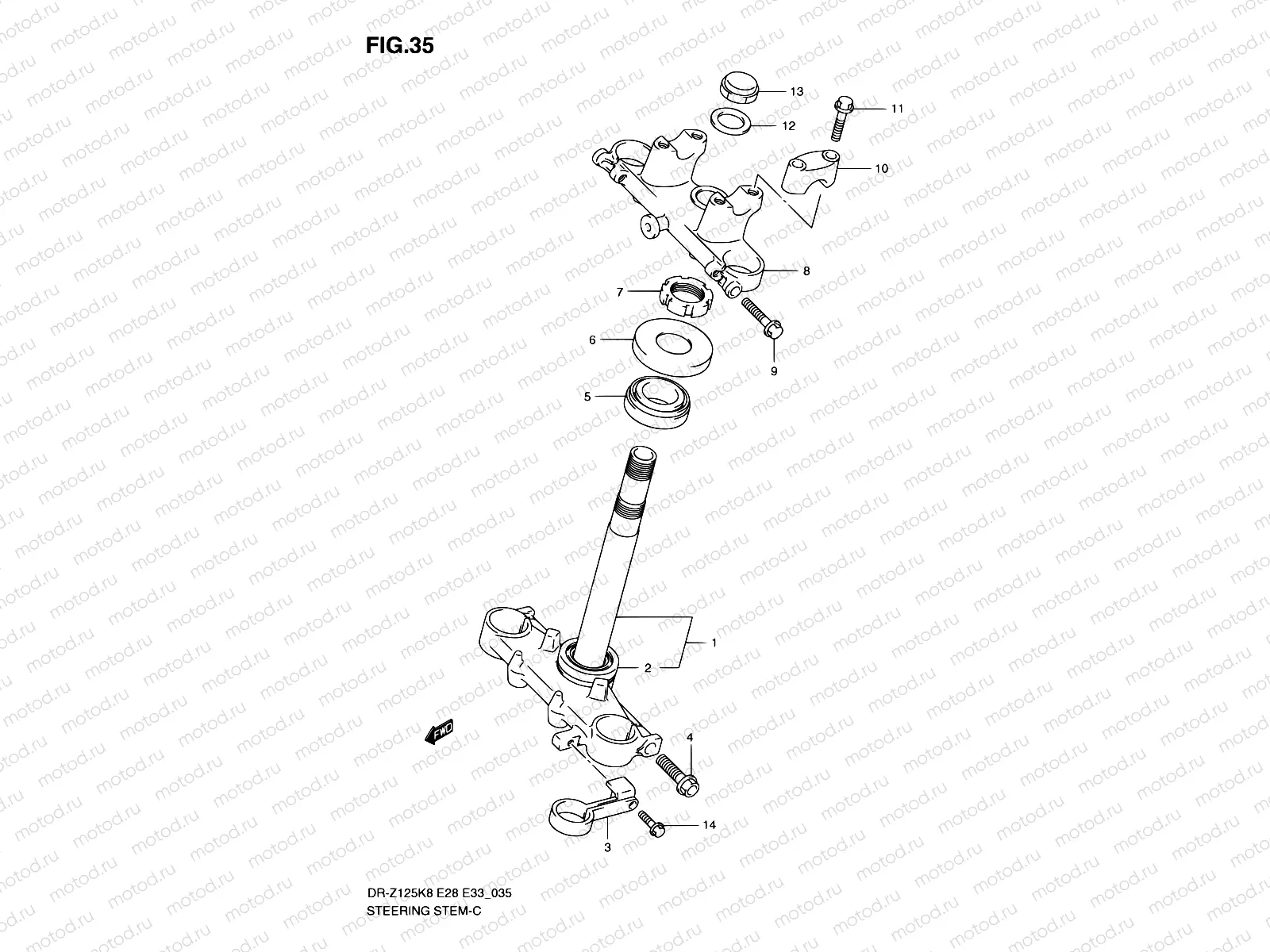 35 - STEERING STEM (E33)