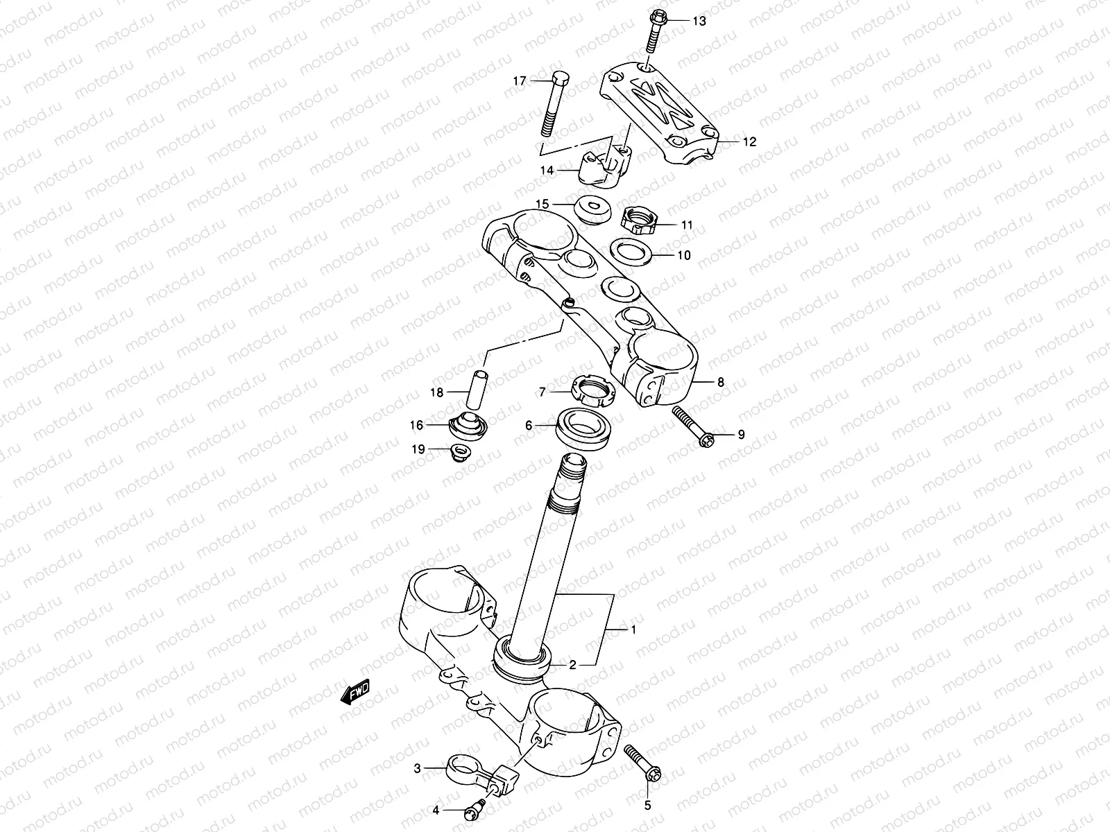 35 - STEERING STEM (MODEL K5/K6)