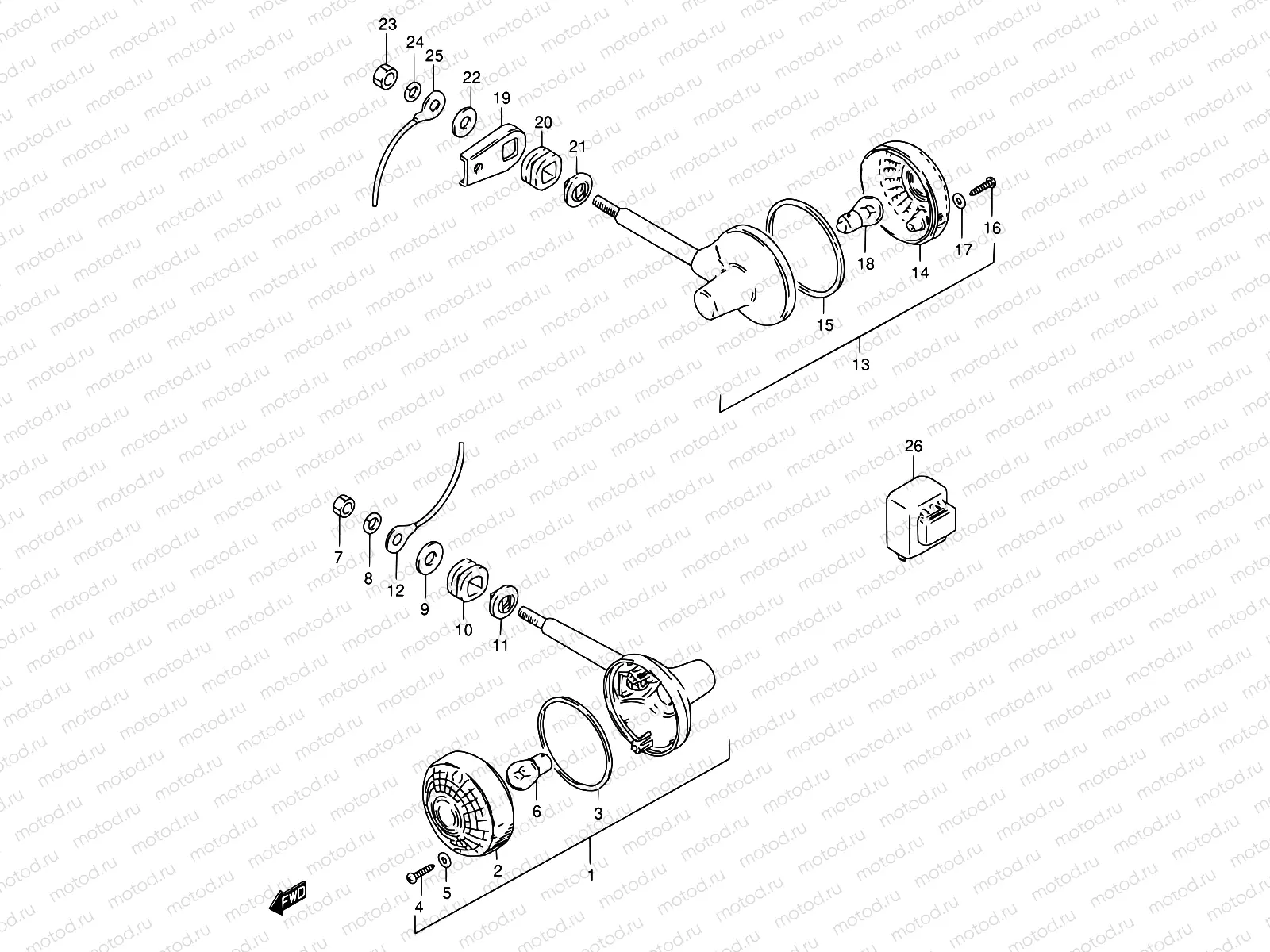 35 - TURN SIGNAL LAMP (E34)