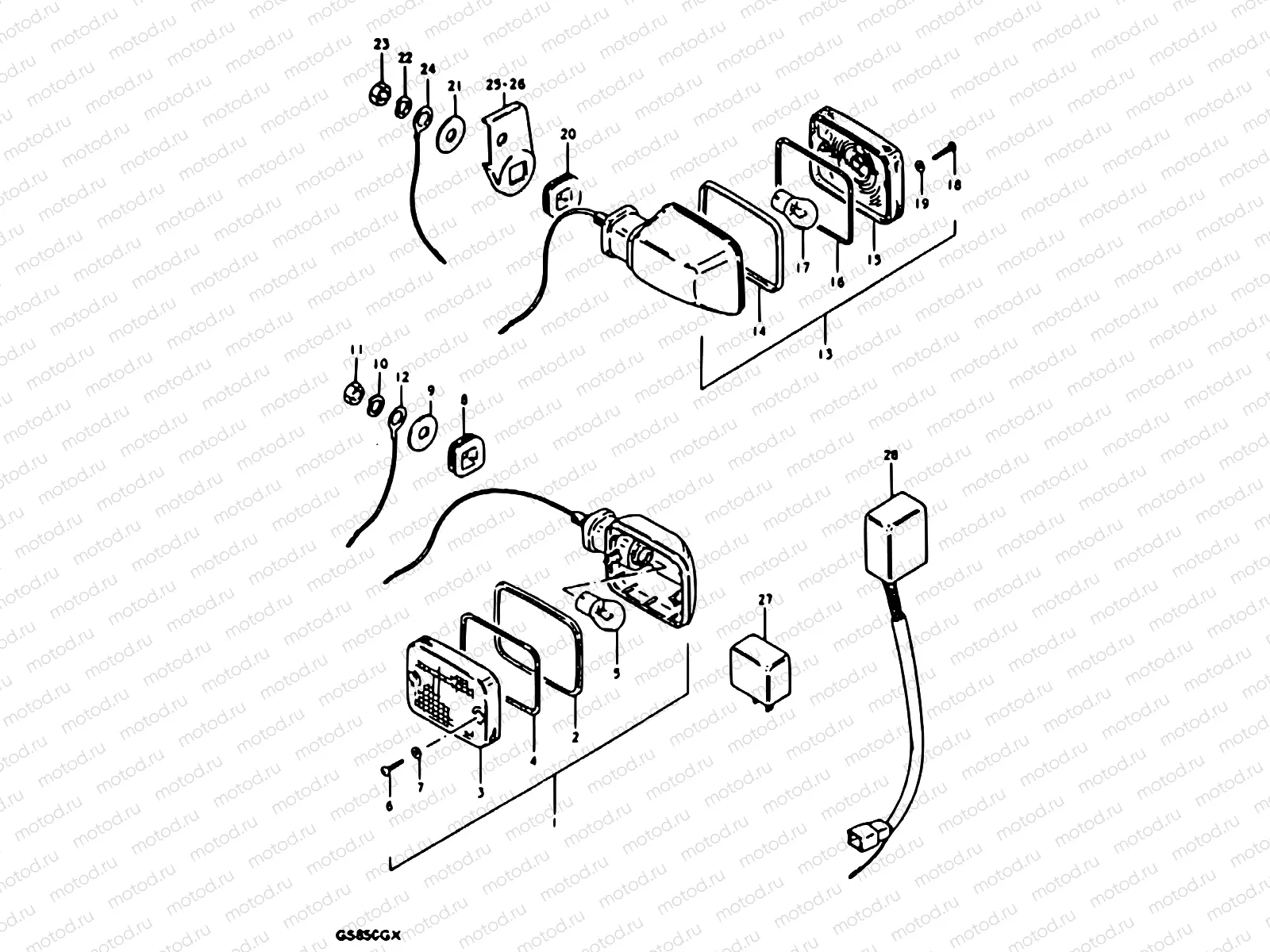 35 - TURN SIGNAL LAMP (MODEL X : E02)