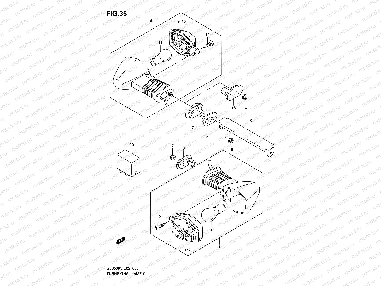 35 - TURNSIGNAL LAMP (NOTE)