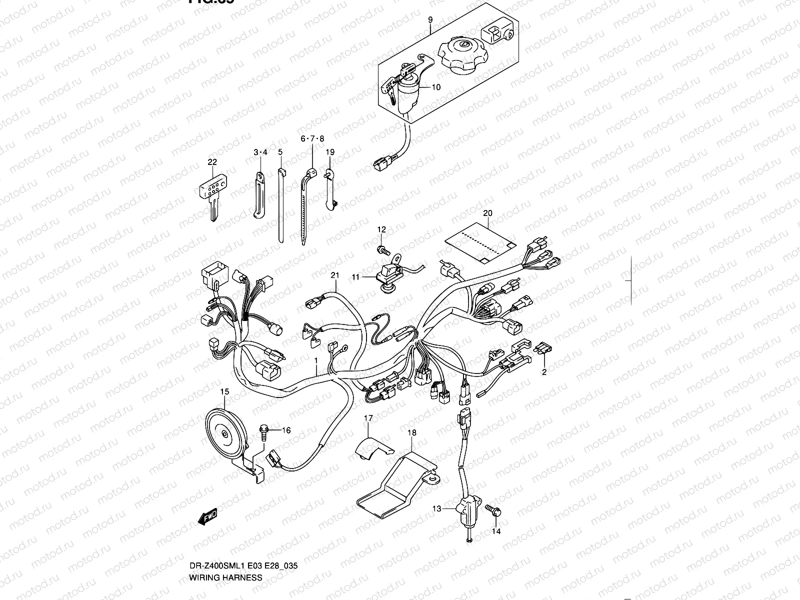 35 - WIRING HARNESS (DR-Z400SML1 E03)