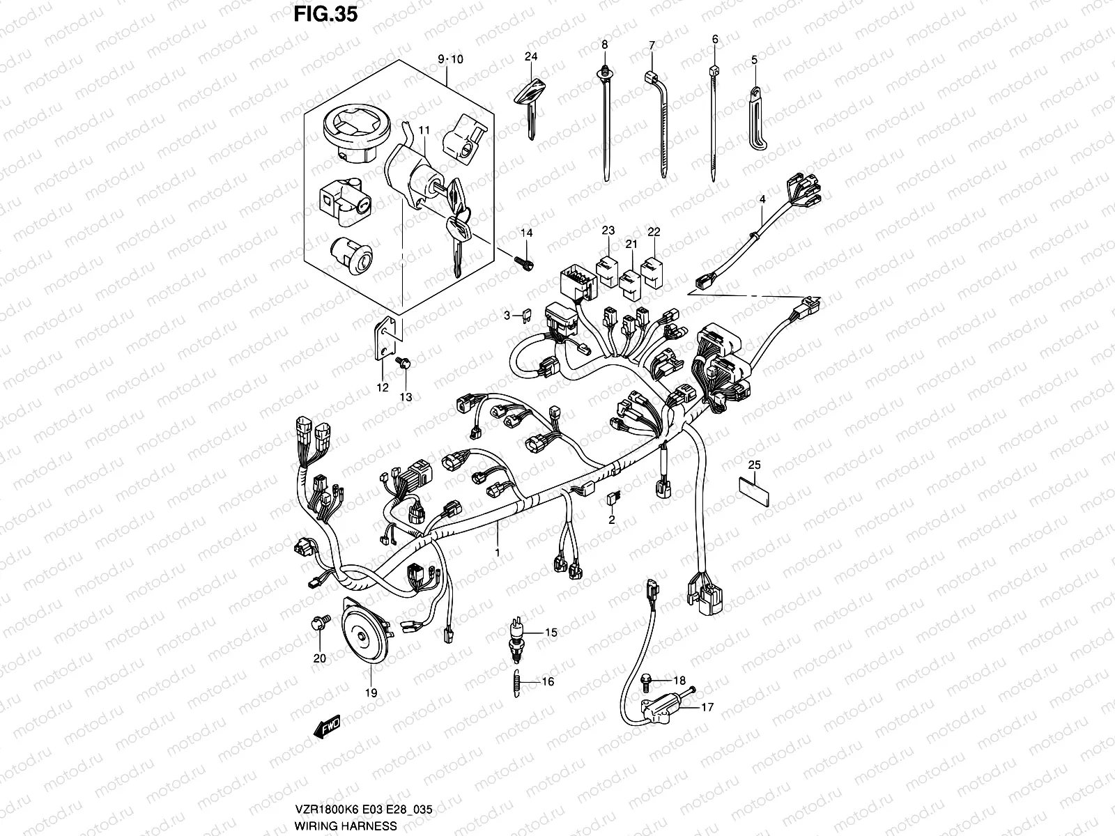 35 - WIRING HARNESS (VZR1800K6/K7/K8/K9,VZR1800ZK7/ZK8/ZK9)