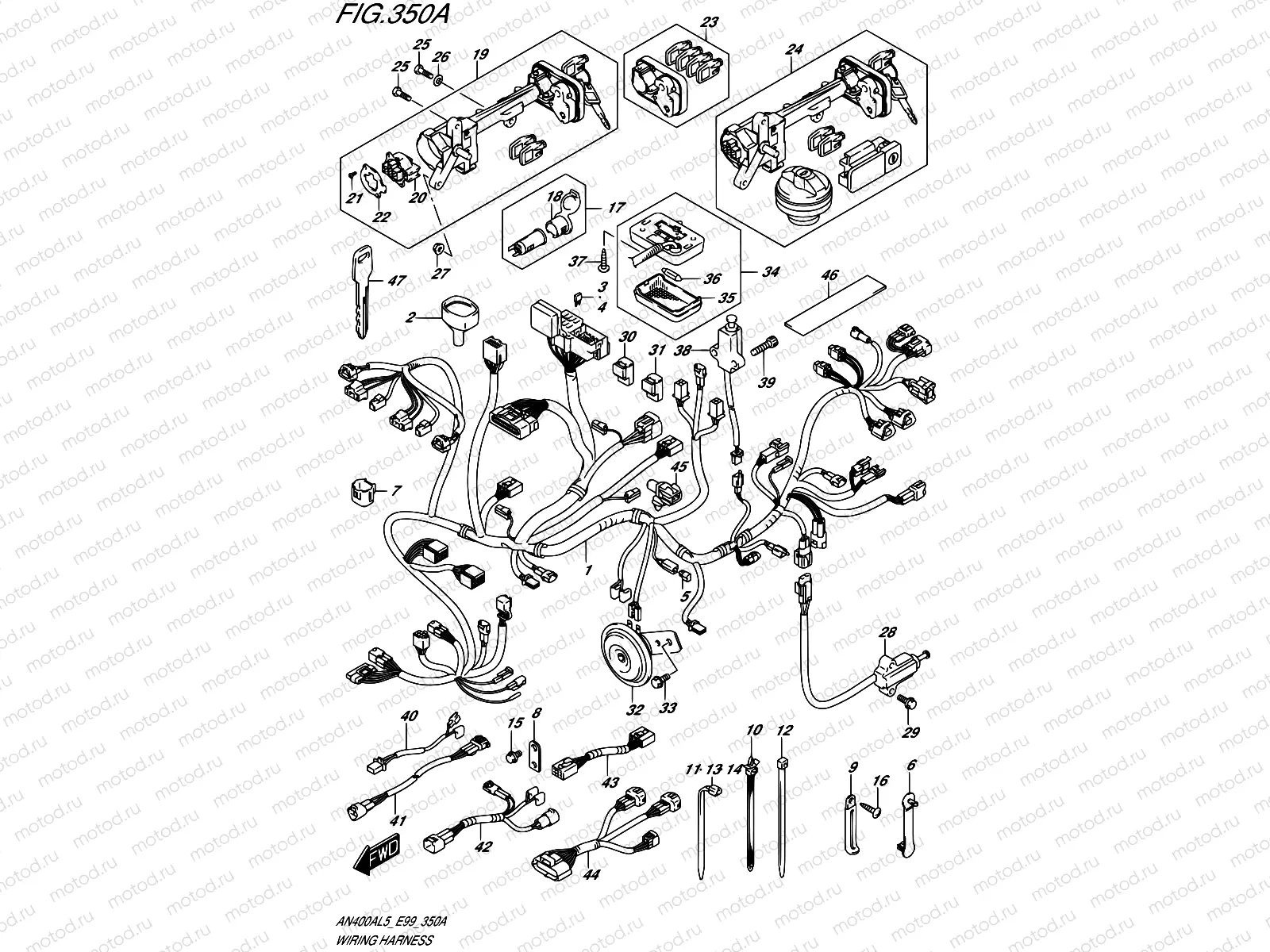350A - WIRING HARNESS (AN400AL5 E99)