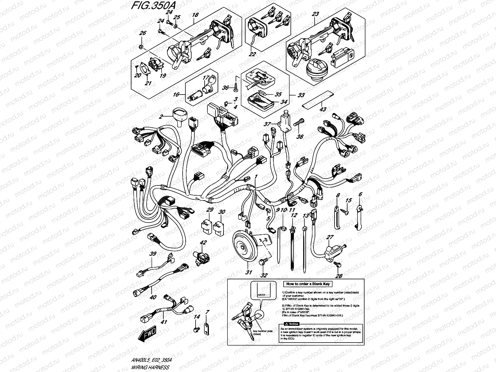 350A - WIRING HARNESS (AN400L5 E19)