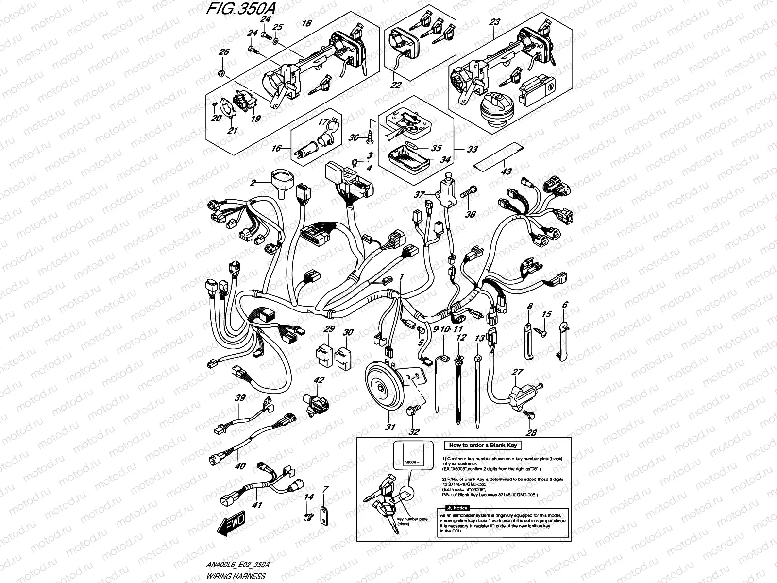 350A - WIRING HARNESS (AN400L6 E19)