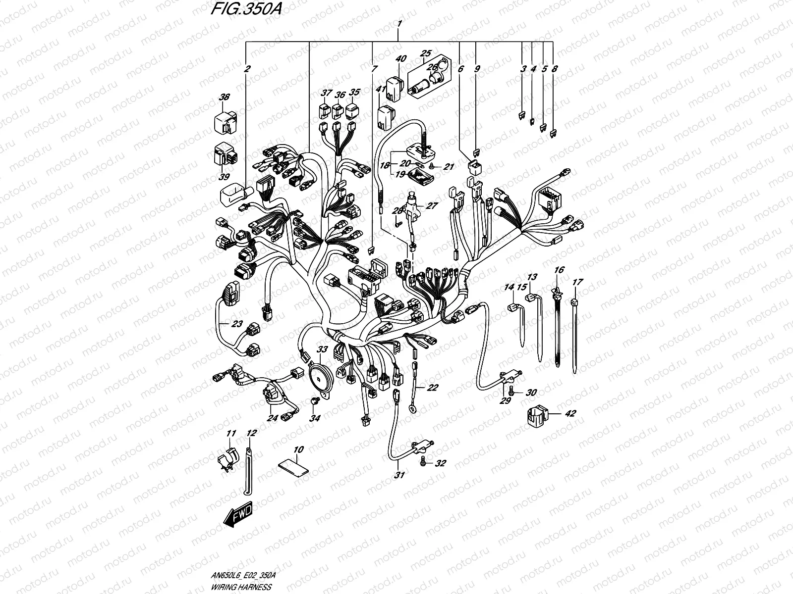 350A - WIRING HARNESS (AN650L6 E19)