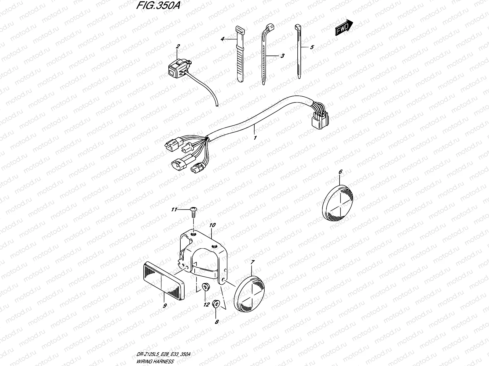 350A - WIRING HARNESS (DR-Z125L5 E28)