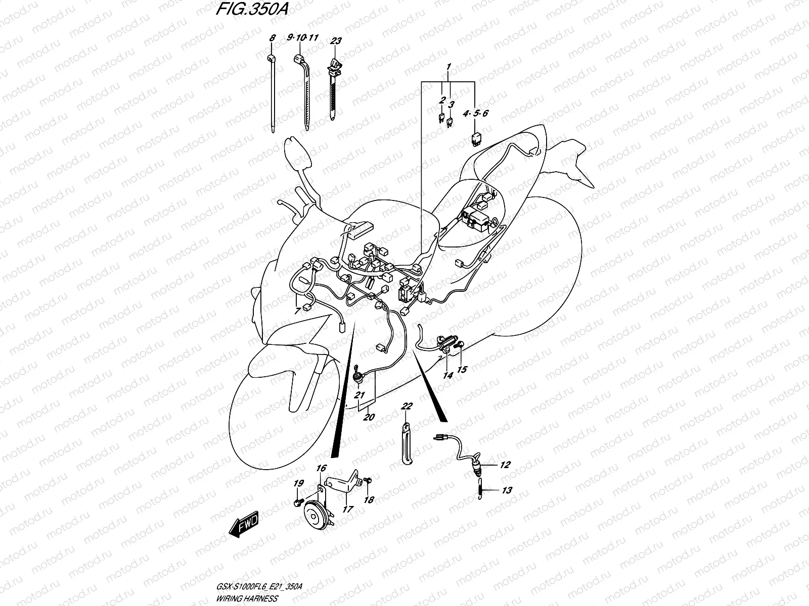 350A - WIRING HARNESS (GSX-S1000FL6 E21)