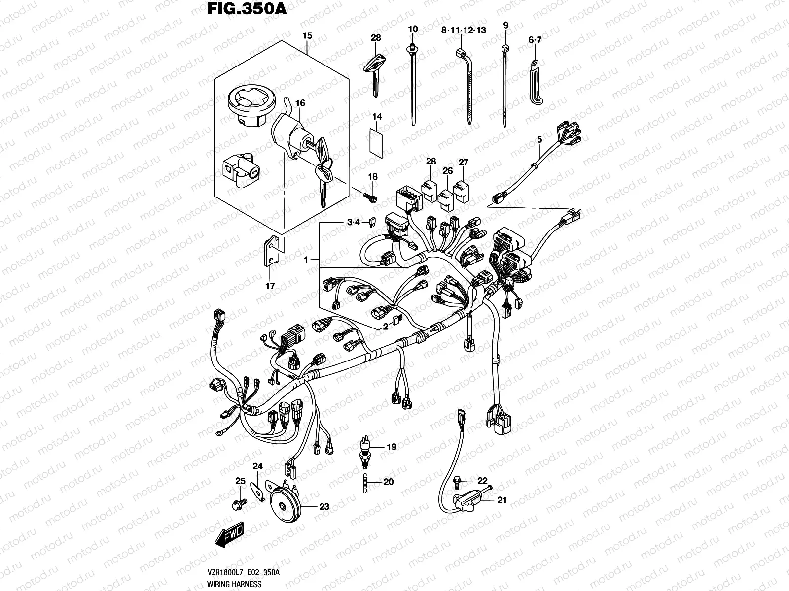 350A - WIRING HARNESS (VZR1800L7 E19)