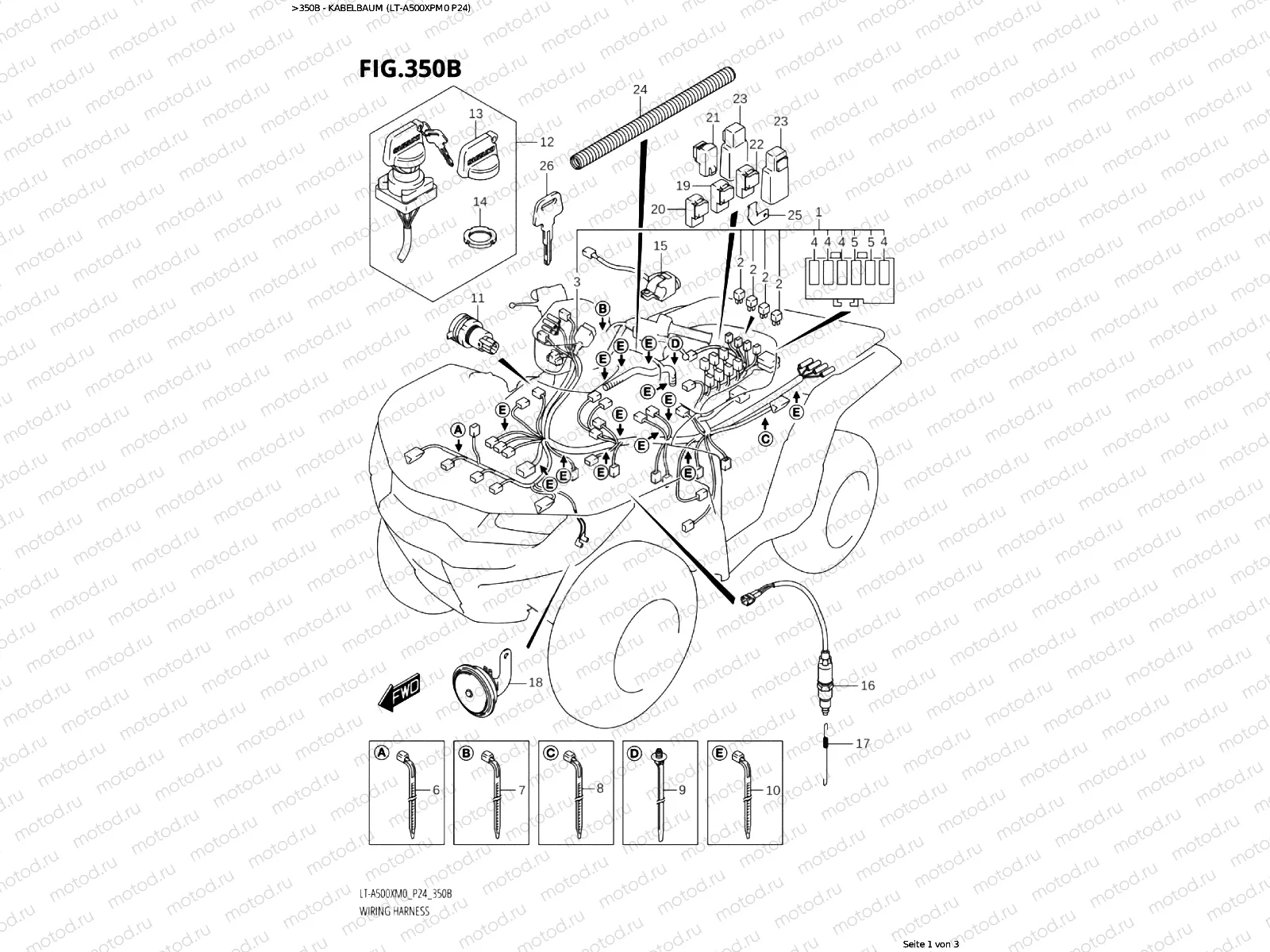 350B - WIRE HARNESS (LT-A500XPM0 P24)