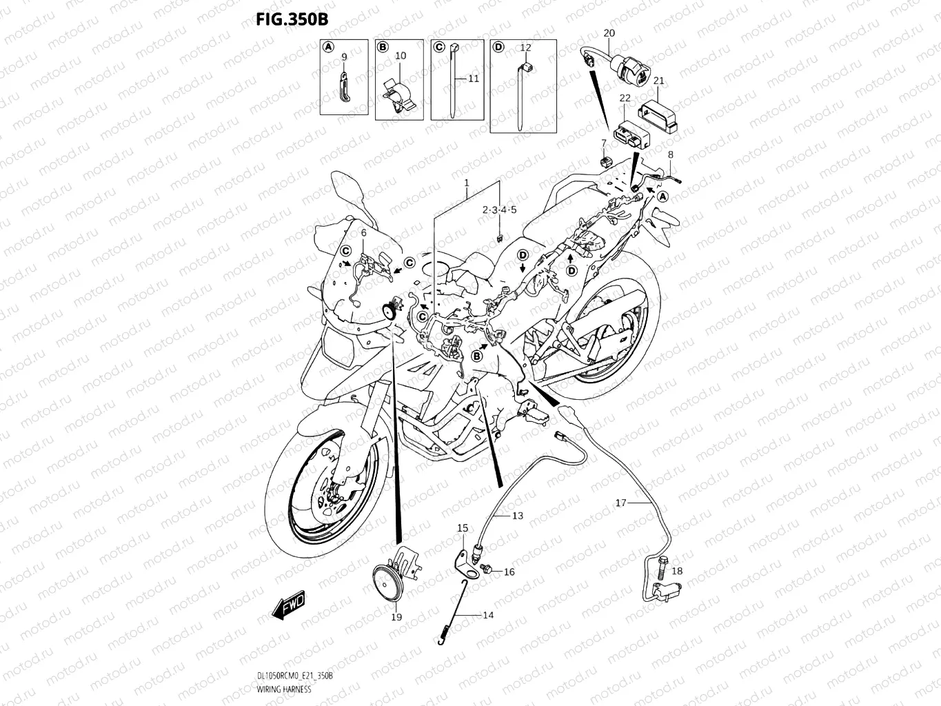350B - WIRING HARNESS (DL1050RQ)