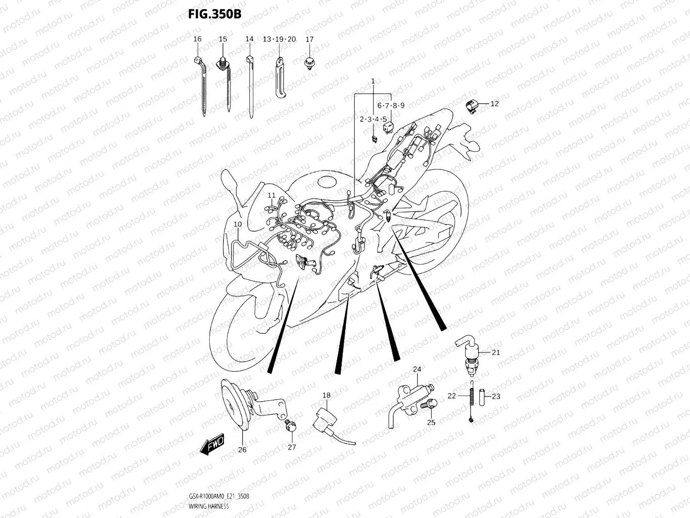 350B - WIRING HARNESS (GSX-R1000A)