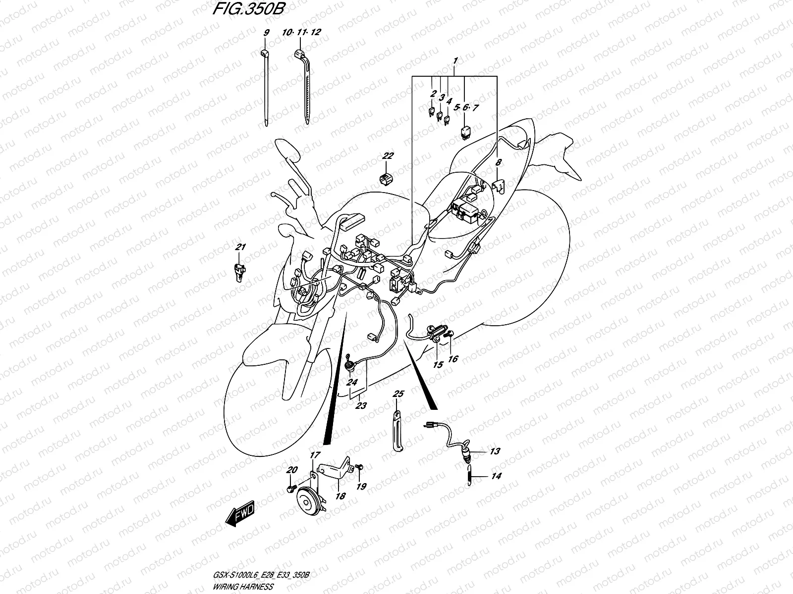 350B - WIRING HARNESS (GSX-S1000AL6 E28)