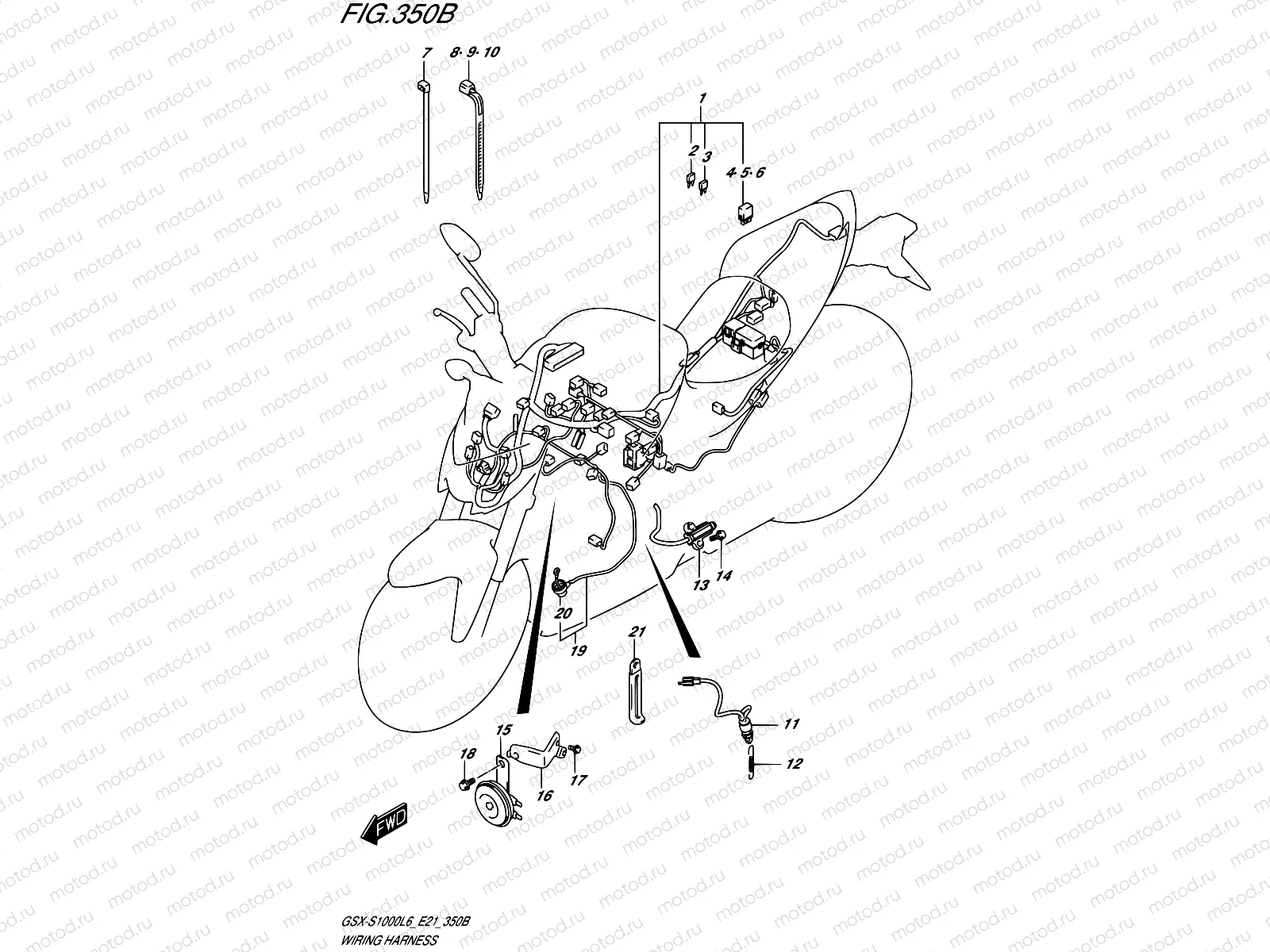 350B - WIRING HARNESS (GSX-S1000UFL6 E21)