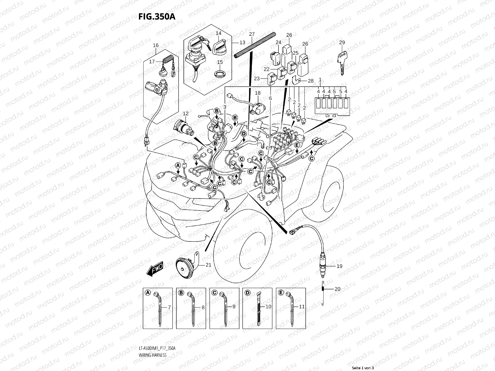 350B - WIRING HARNESS (LT-A500XP:M1:P17)