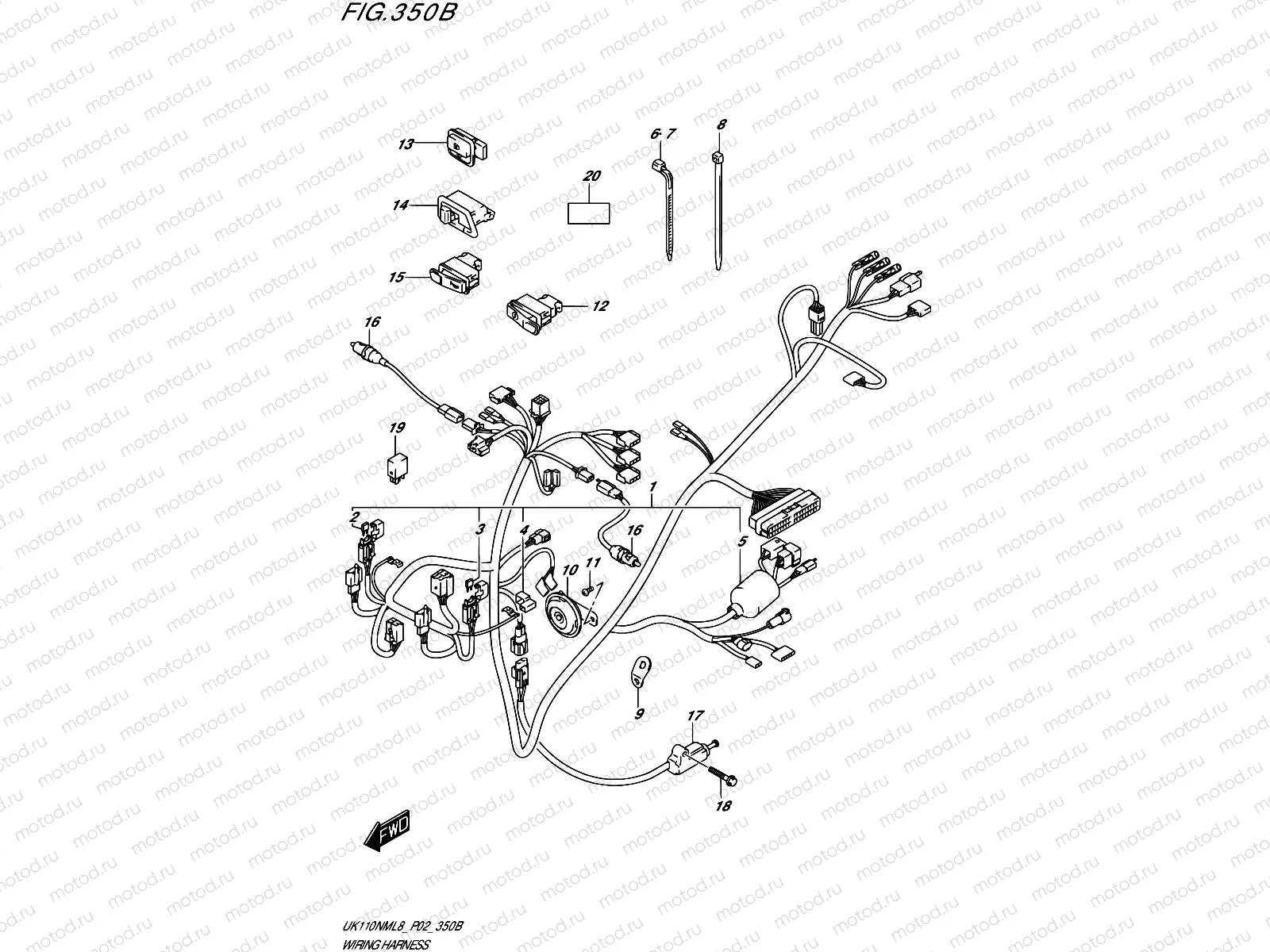 350B - WIRING HARNESS (P19)