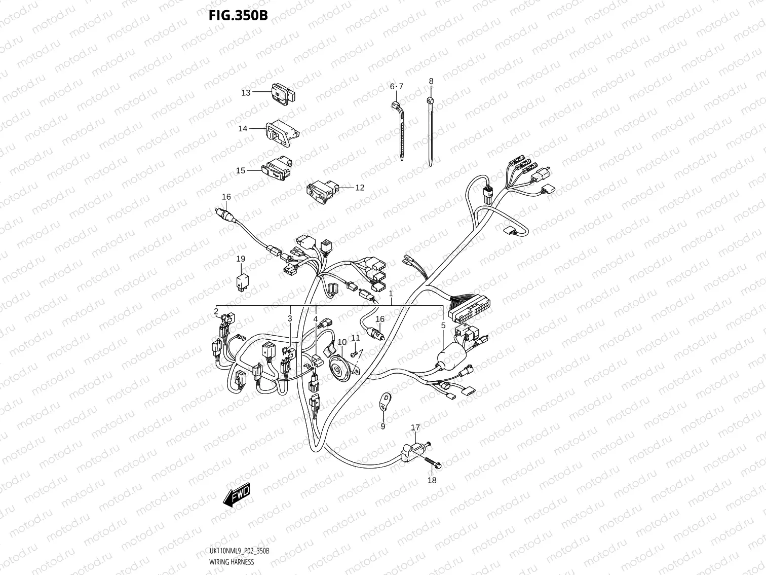 350B - WIRING HARNESS (P19)