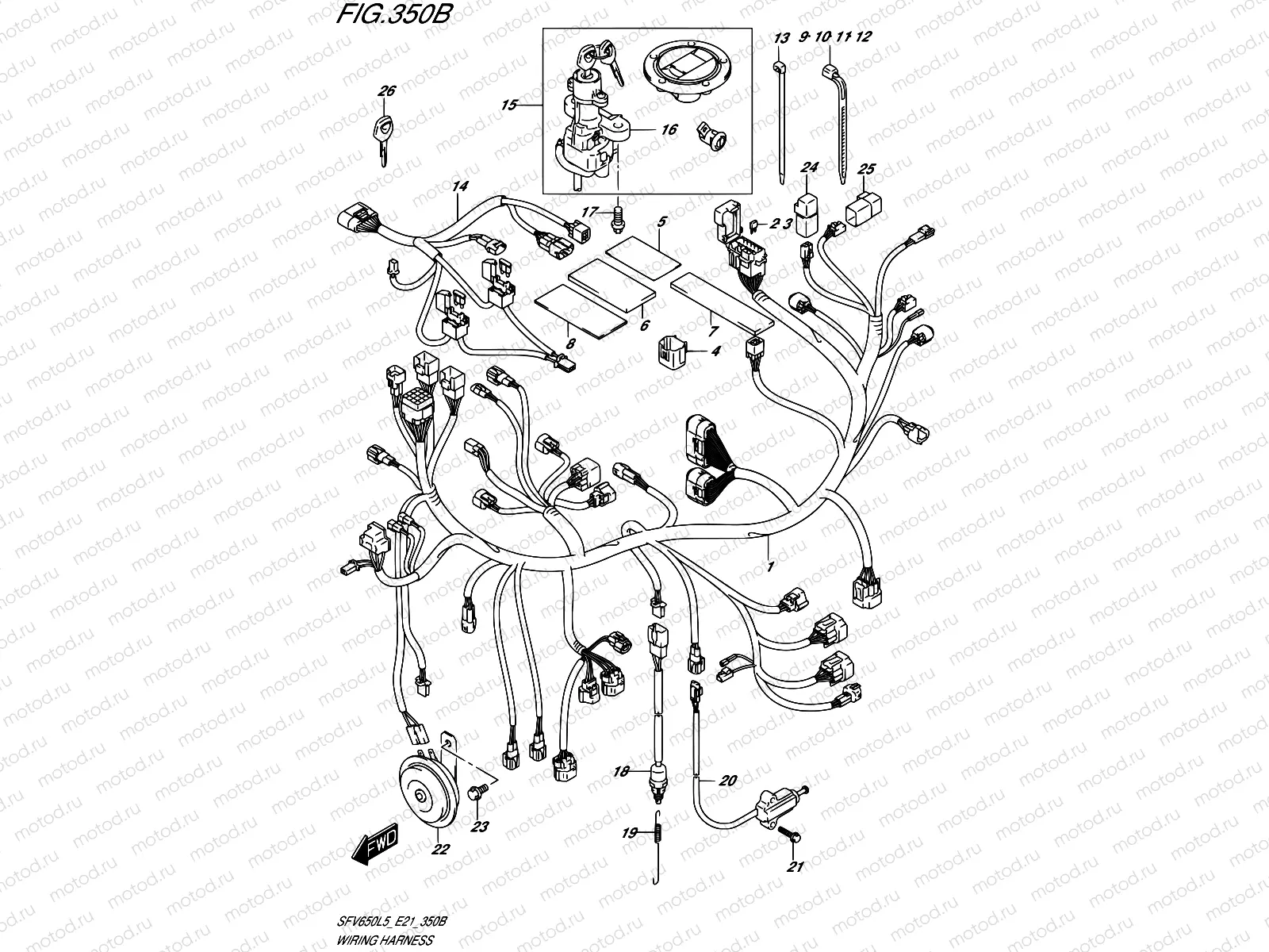 350B - WIRING HARNESS (SFV650AL5 E21)