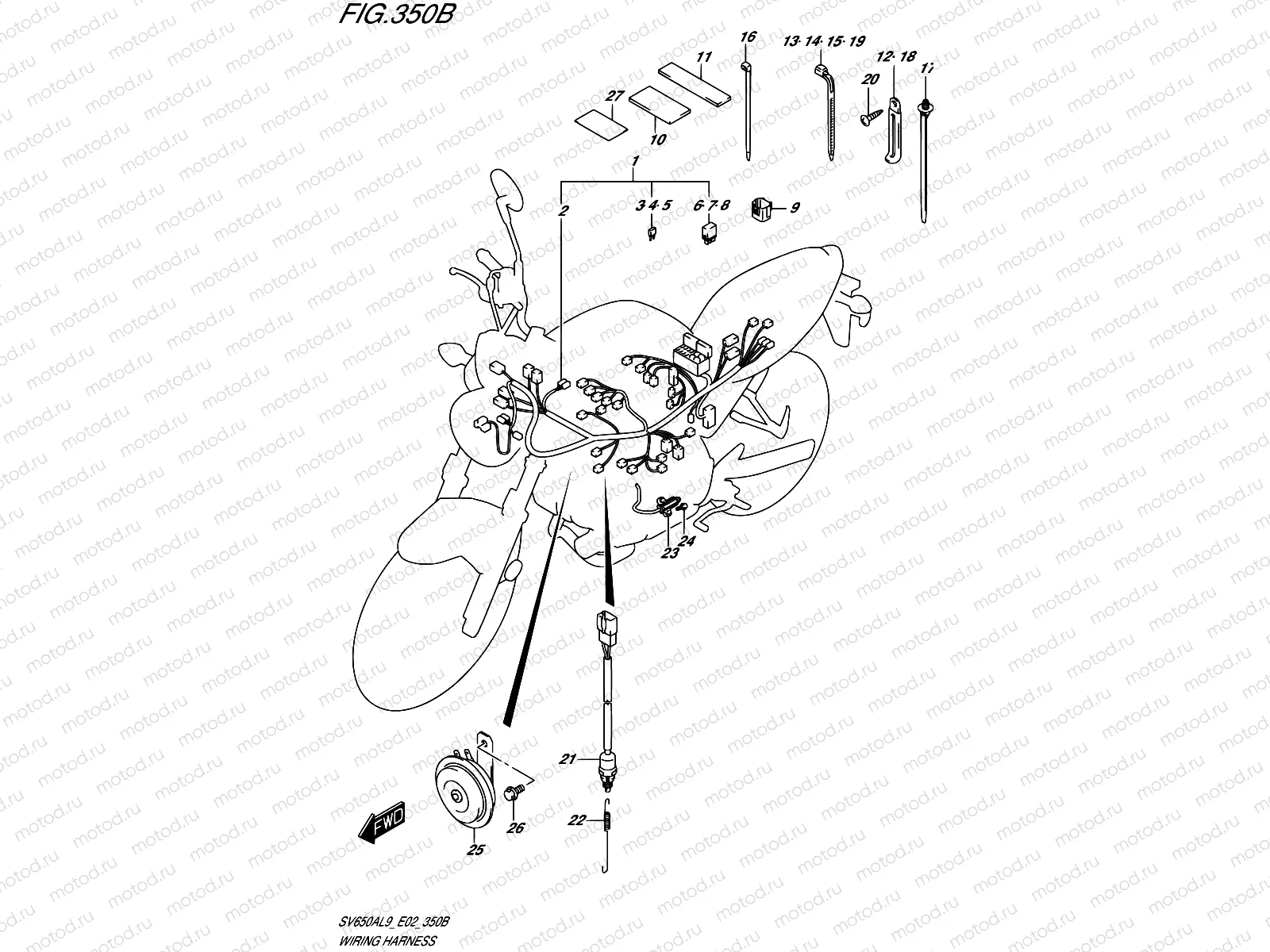 350B - WIRING HARNESS (SV650AL9 E19)