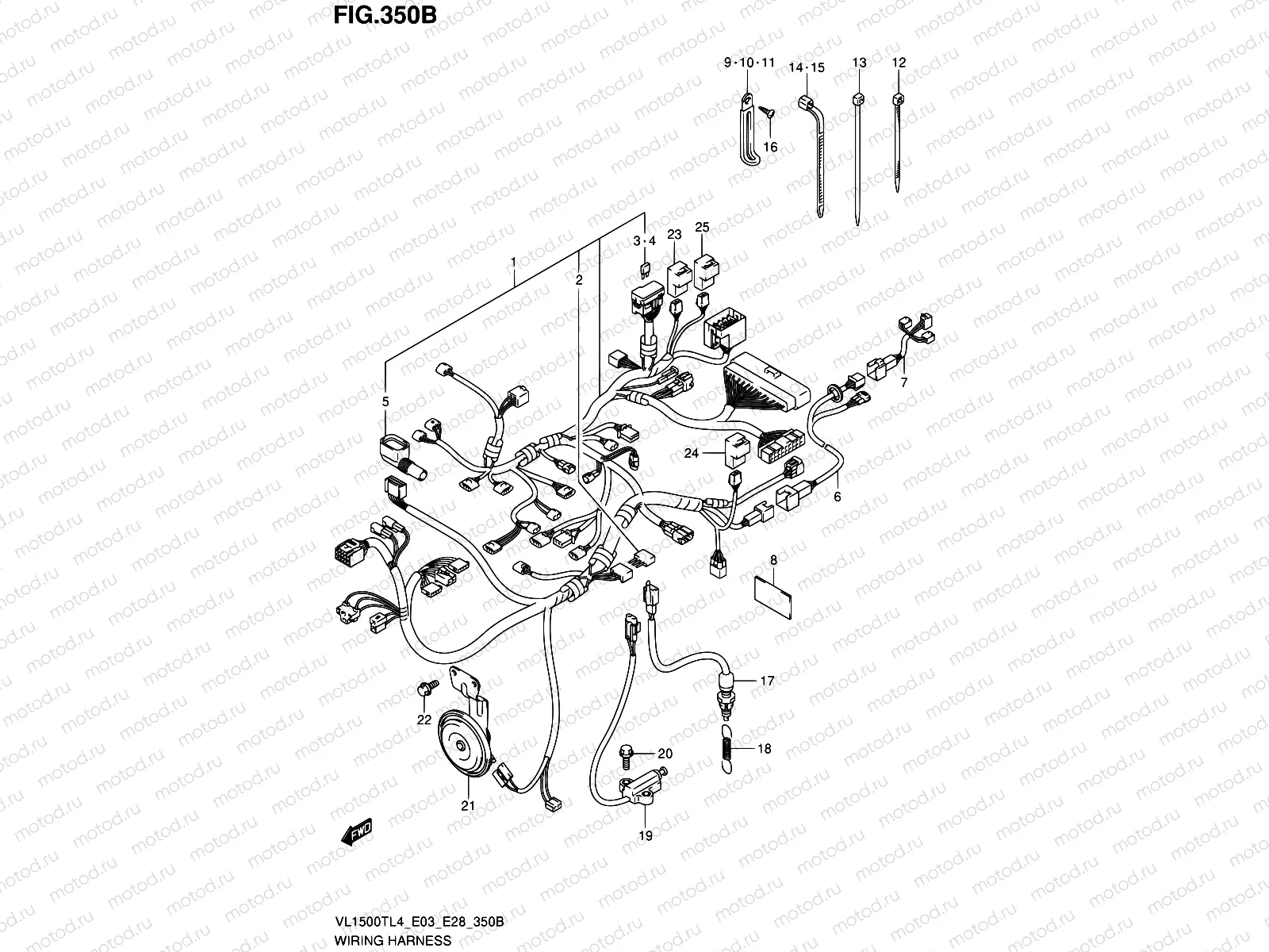 350B - WIRING HARNESS (VL1500TL4 E28)