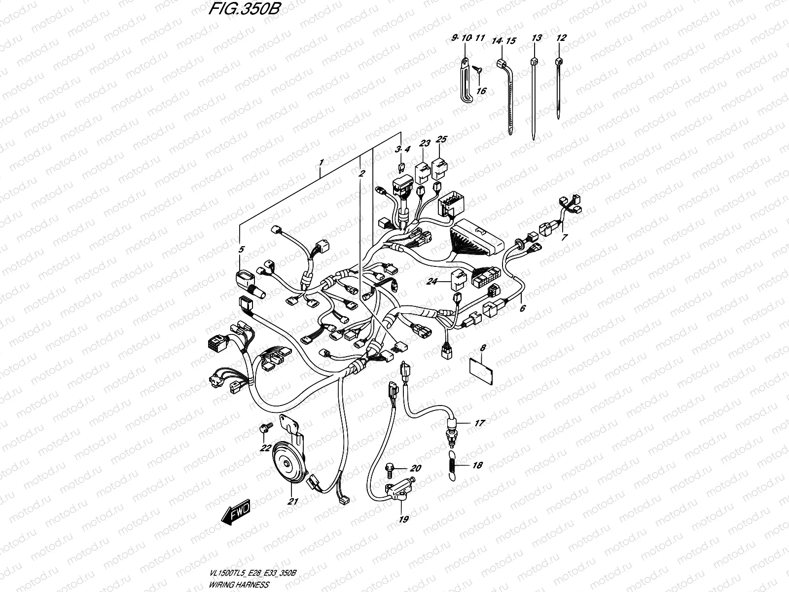 350B - WIRING HARNESS (VL1500TL5 E33)