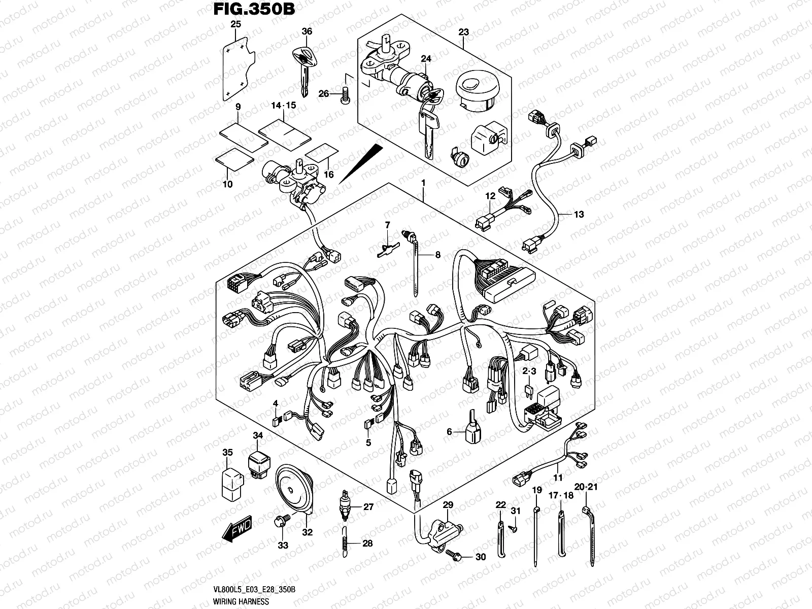 350B - WIRING HARNESS (VL800L5 E33)
