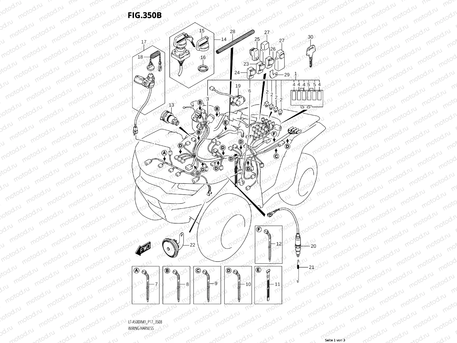 350C - WIRING HARNESS (LT-A500XPZ:M1:P17)