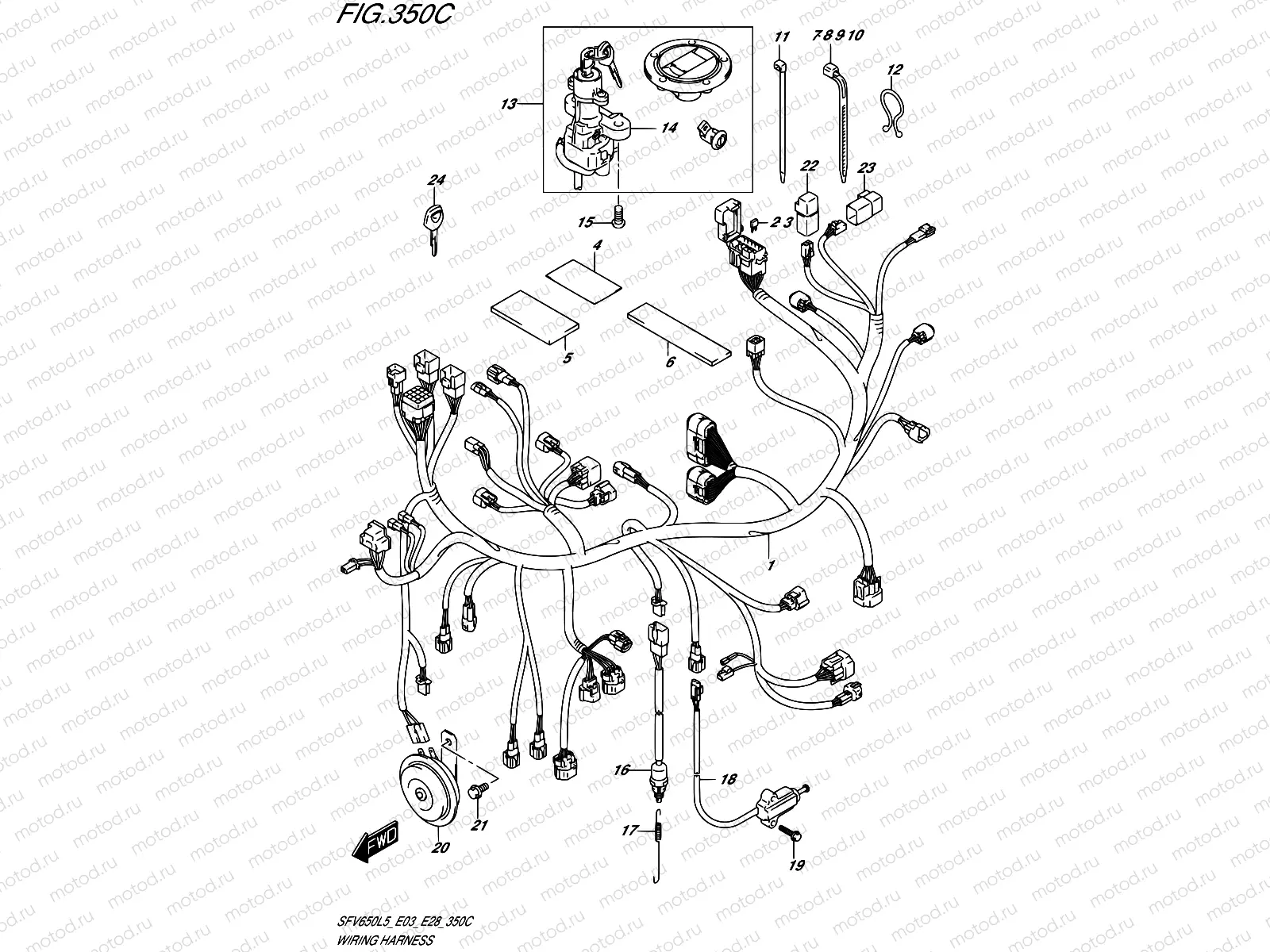 350C - WIRING HARNESS (SFV650L5 E33)