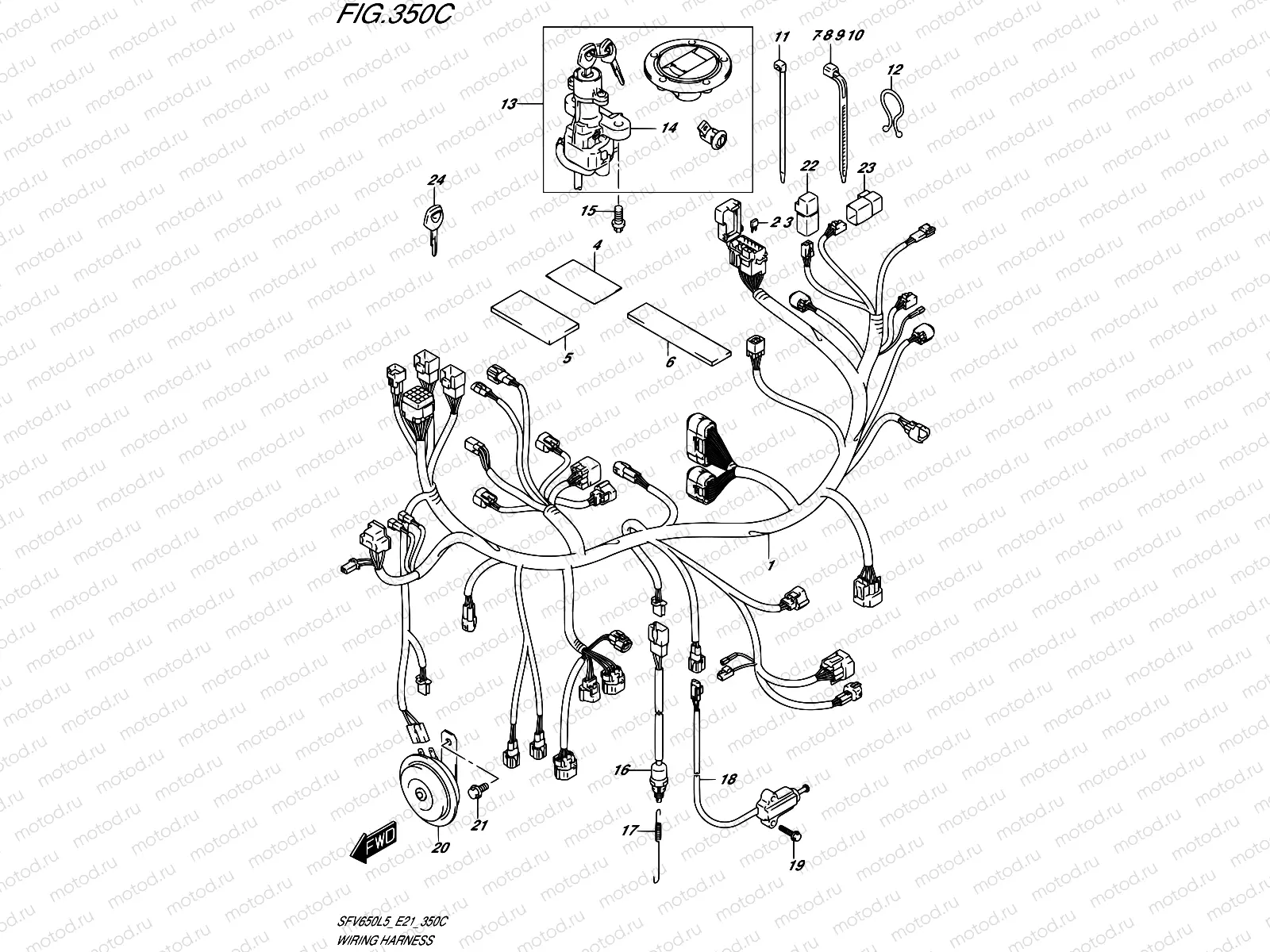 350C - WIRING HARNESS (SFV650UL5 E21)