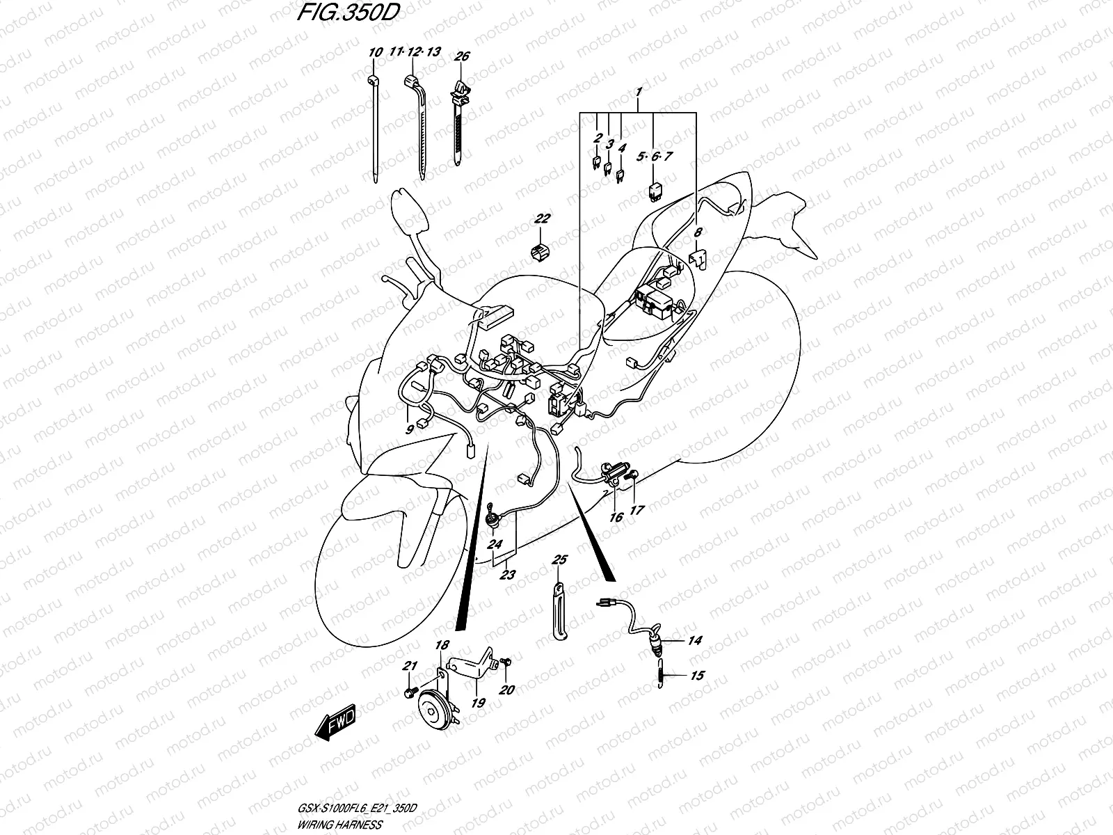 350D - WIRING HARNESS (GSX-S1000FAUFL6 E21)