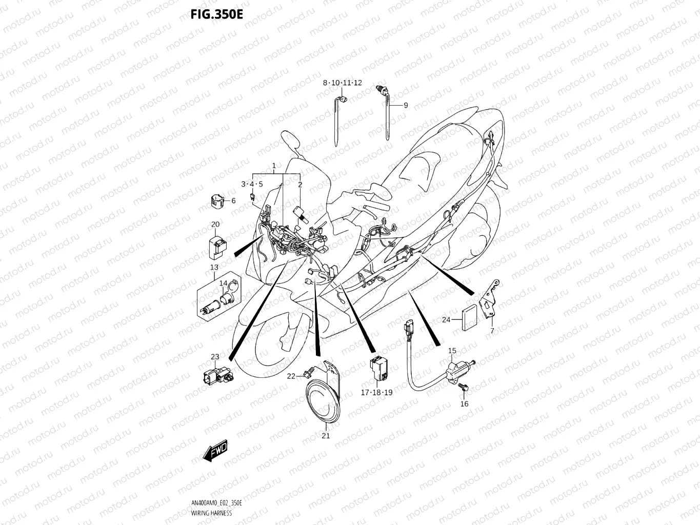 350E - WIRING HARNESS (E02)