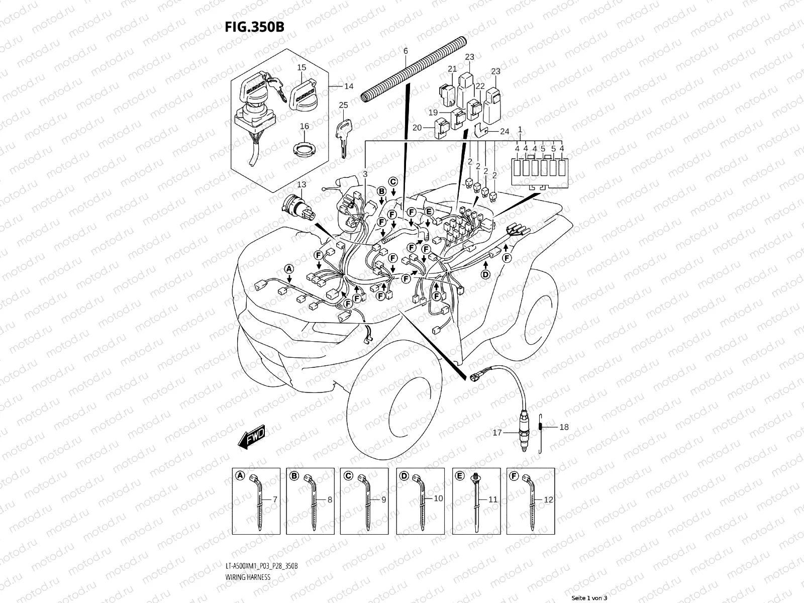 350E - WIRING HARNESS (LT-A500X:P03,P28)