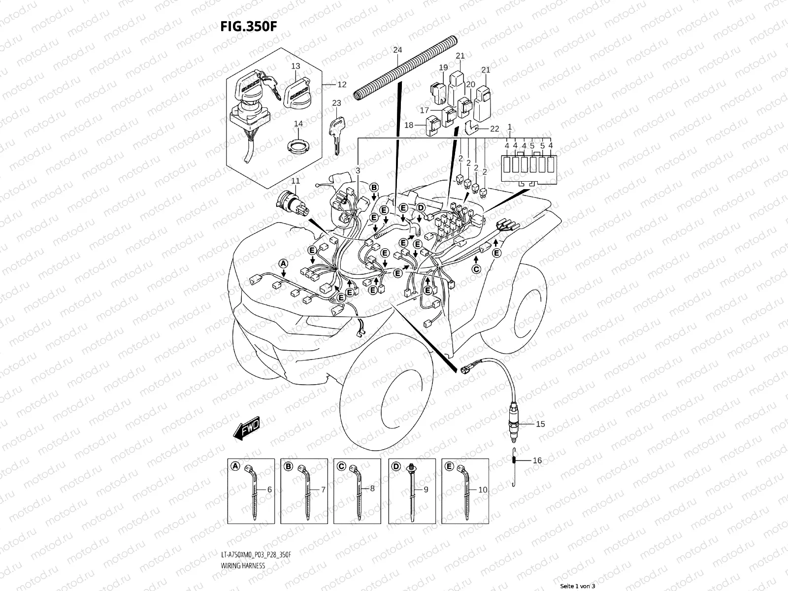 350G - WIRING HARNESS (LT-A750XPZ:M0:P03)