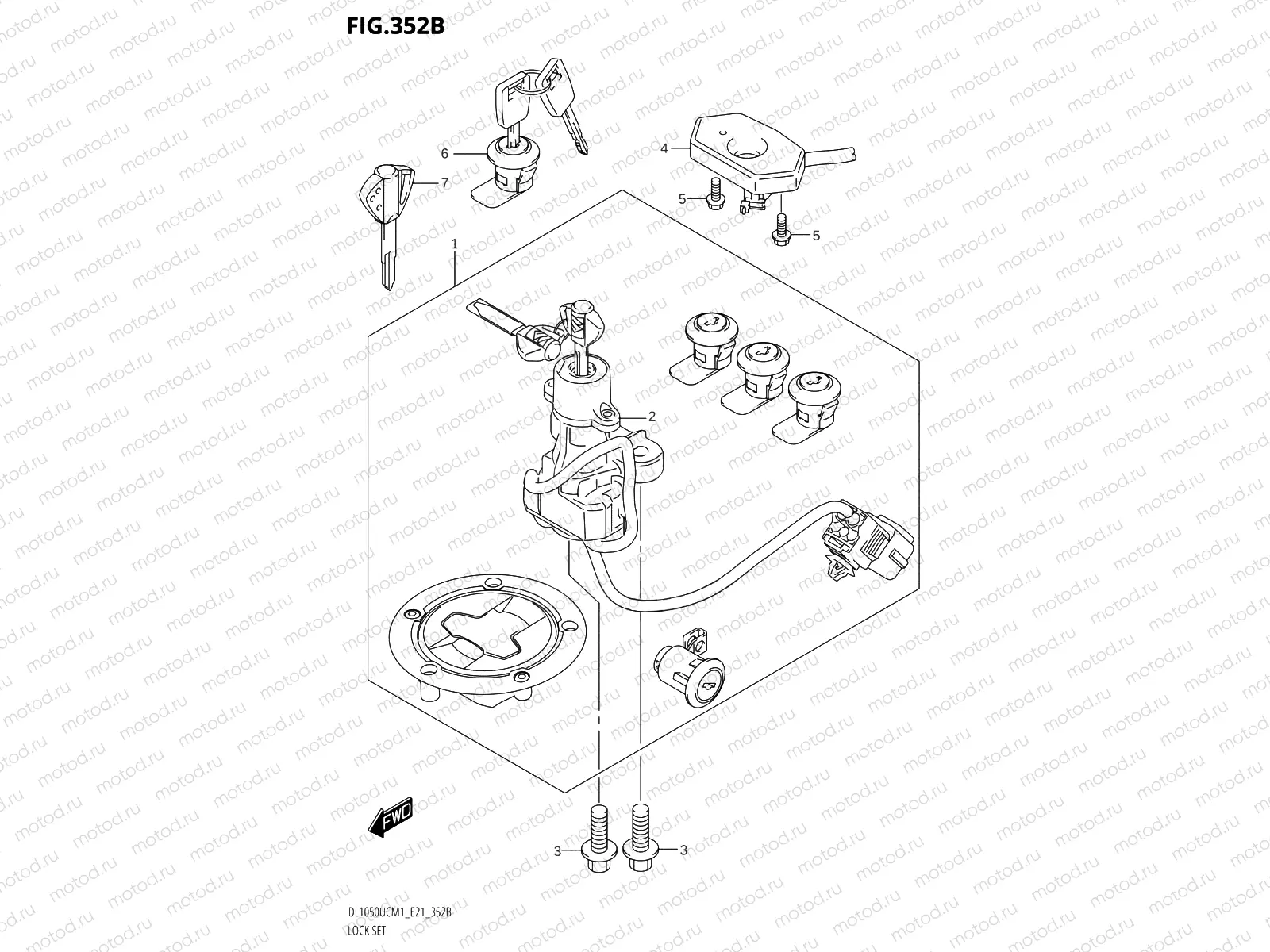 352B - LOCK SET (INCL CASES)