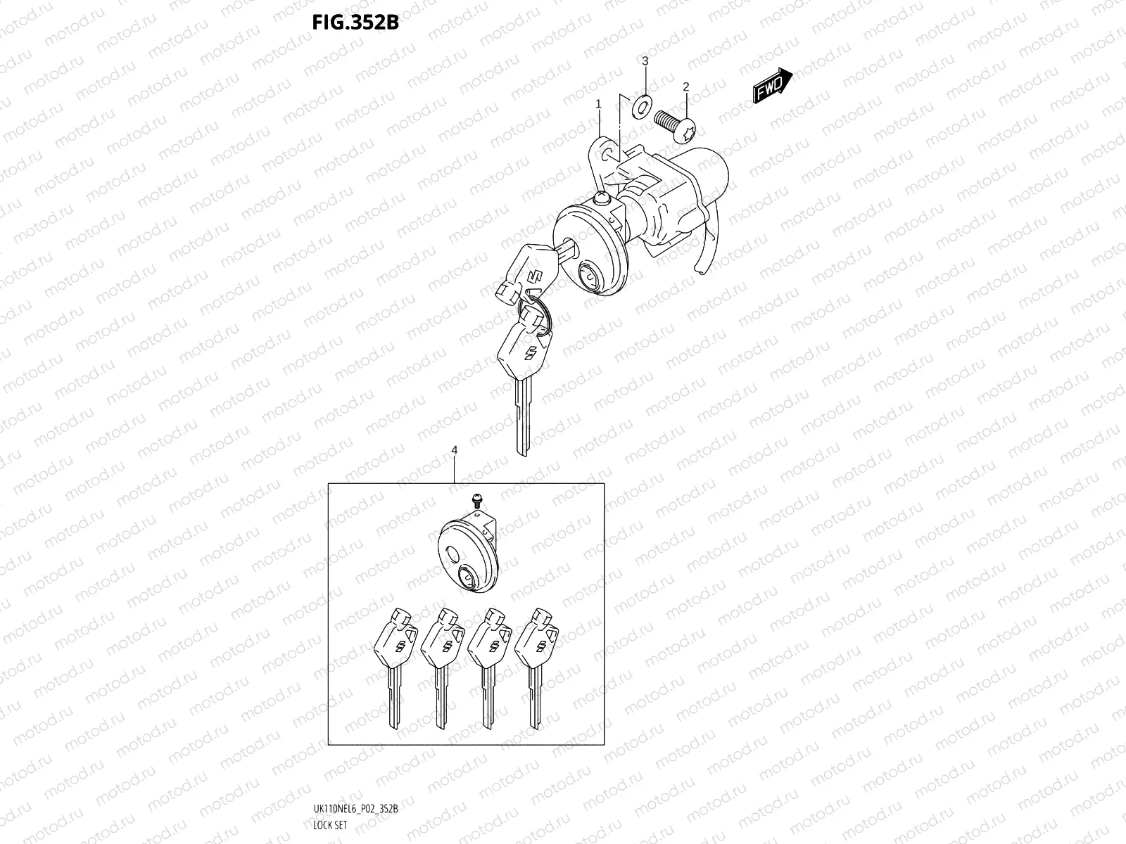 352B - LOCK SET (P19)