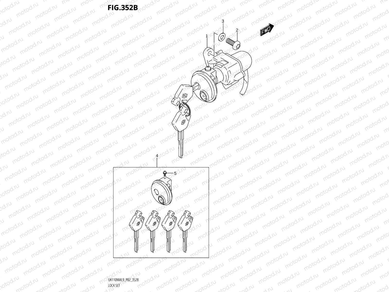 352B - LOCK SET (P19)