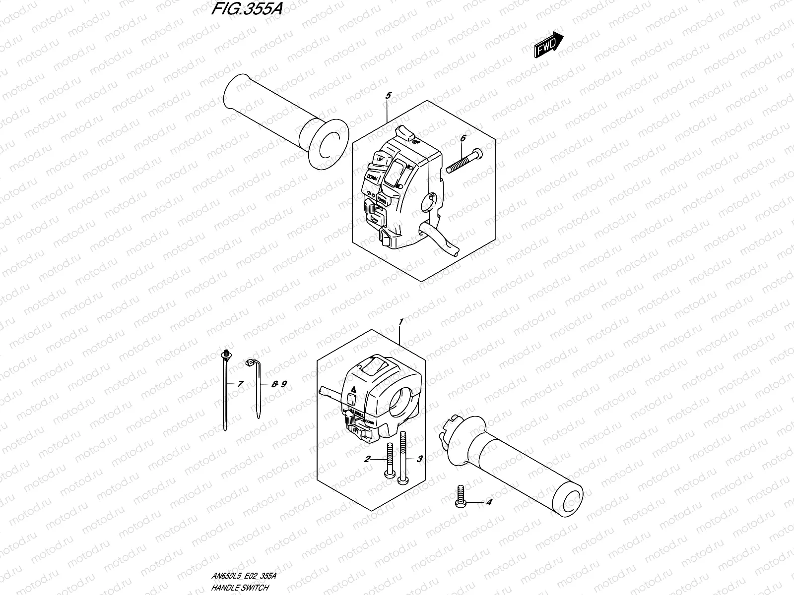 355A - HANDLE SWITCH (AN650L5 E19)