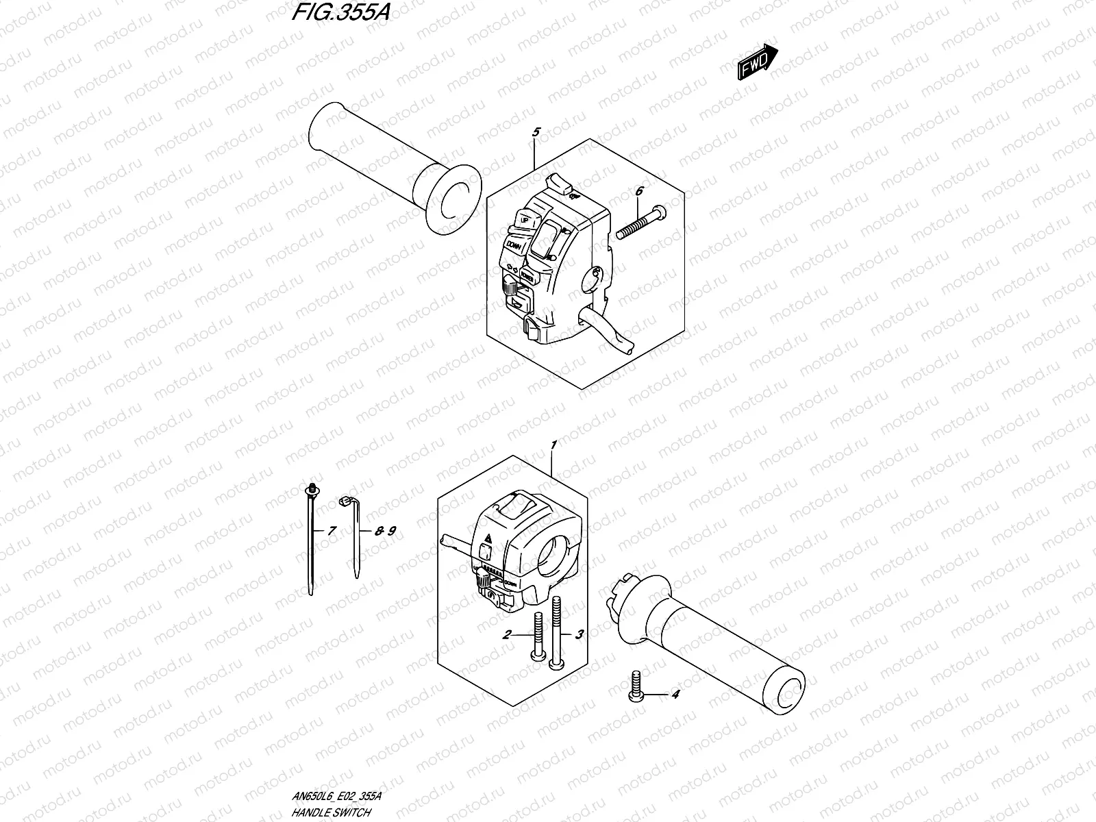 355A - HANDLE SWITCH (AN650L6 E19)
