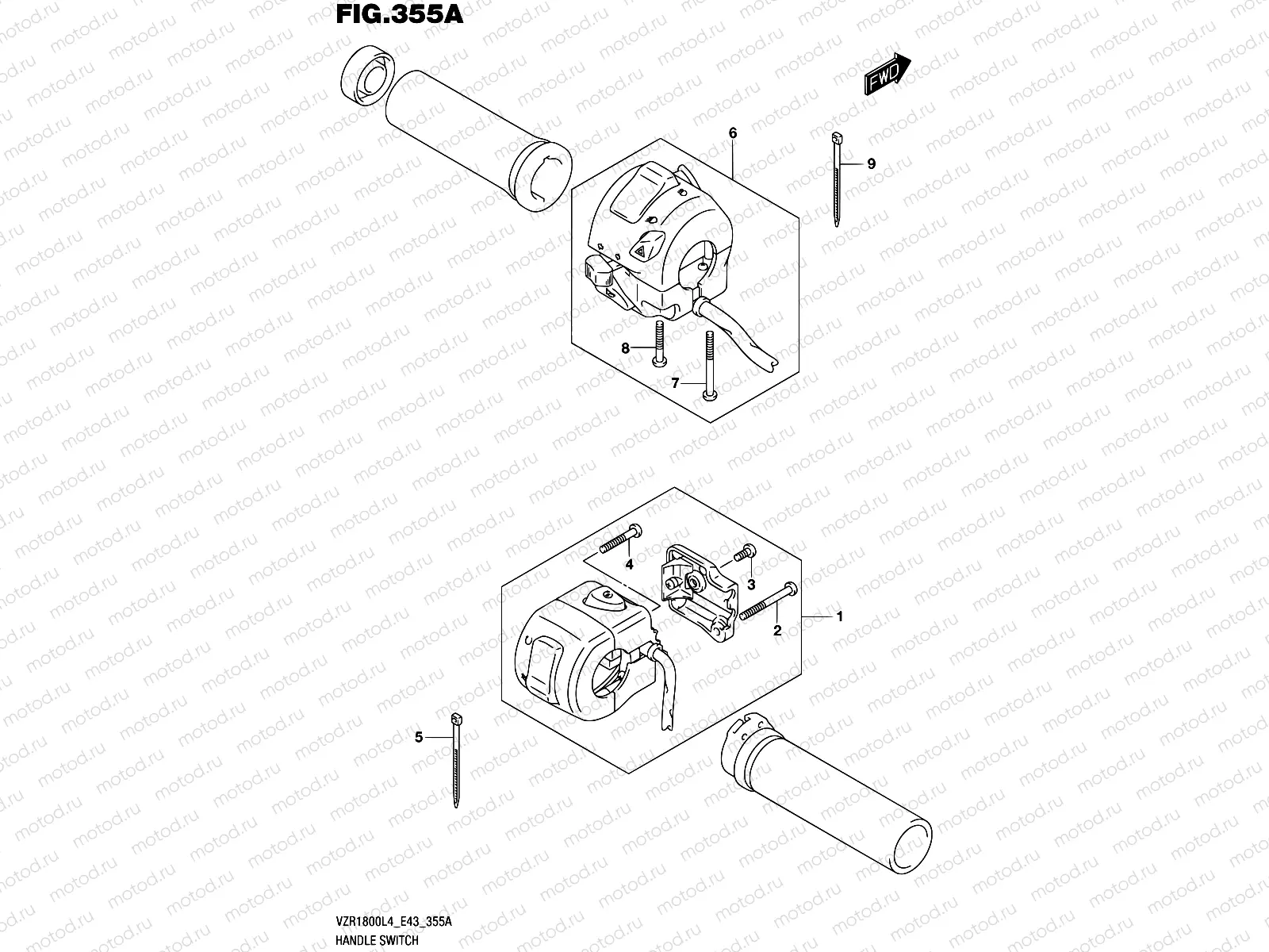 355A - HANDLE SWITCH (VZR1800L4 E43)