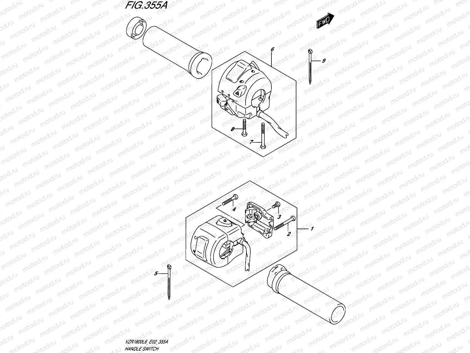 355A - HANDLE SWITCH (VZR1800L6 E19)