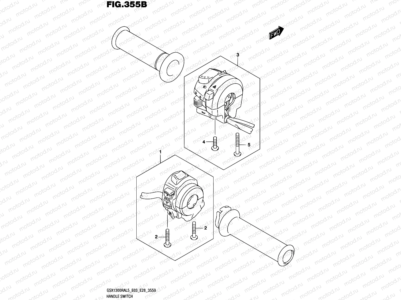 355B - HANDLE SWITCH (GSX1300RAL5 E28)