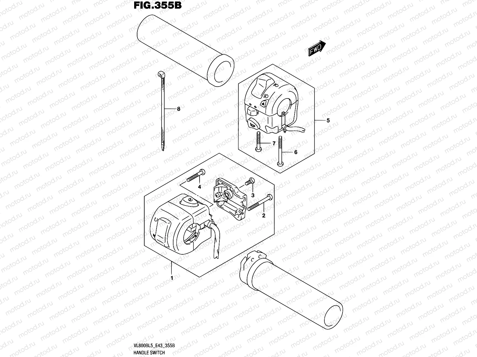 355B - HANDLE SWITCH (VL800BL5 E43)
