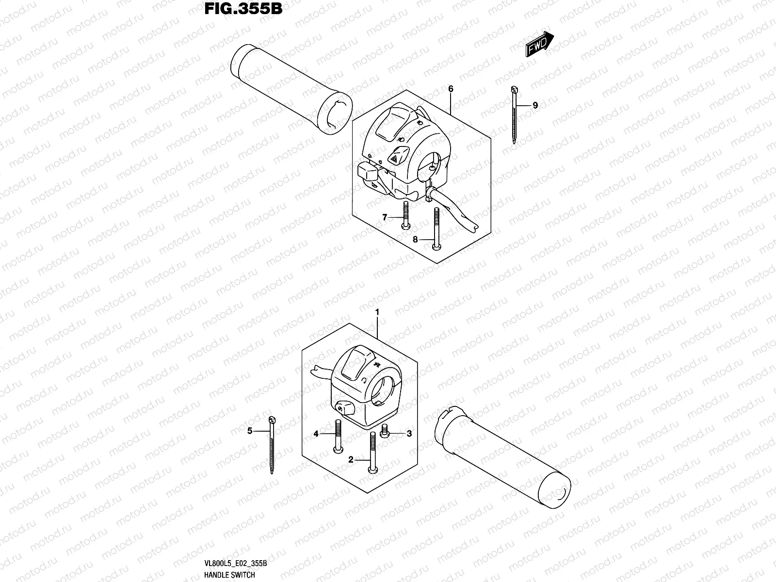 355B - HANDLE SWITCH (VL800L5 E19)