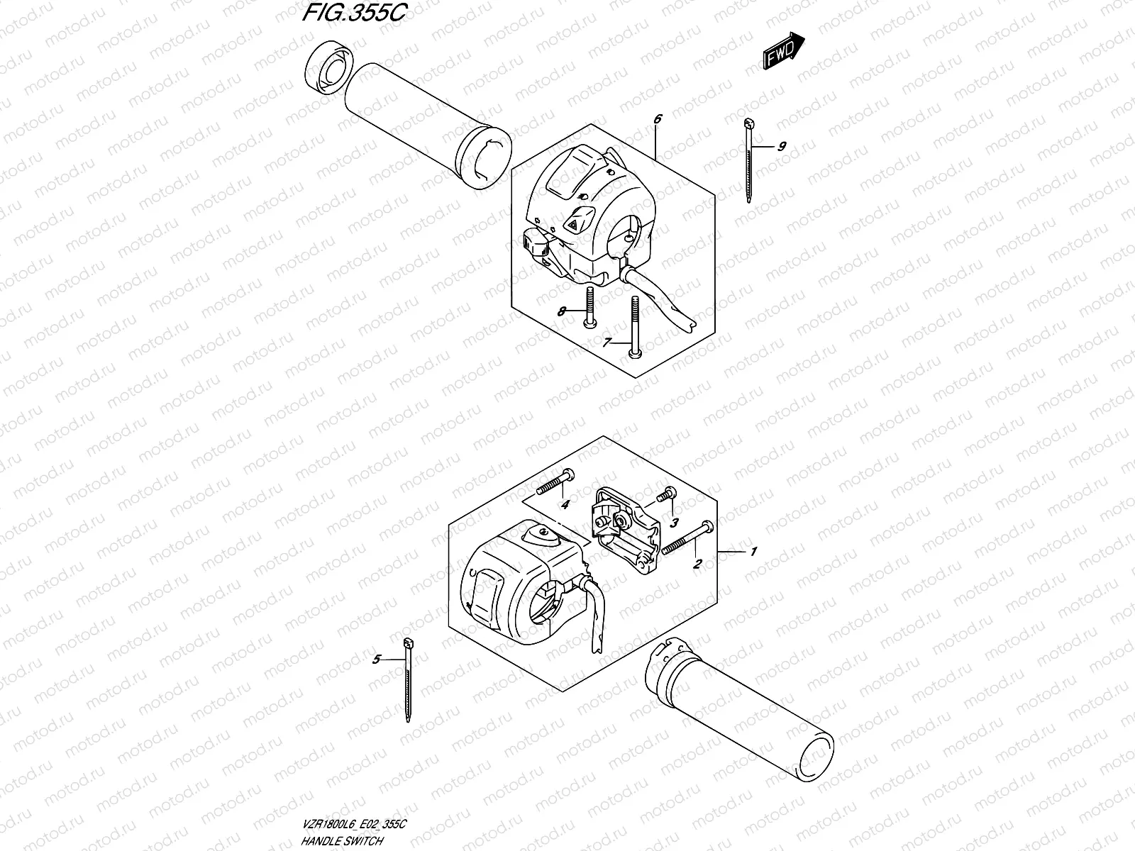 355C - HANDLE SWITCH (VZR1800BZL6 E19)