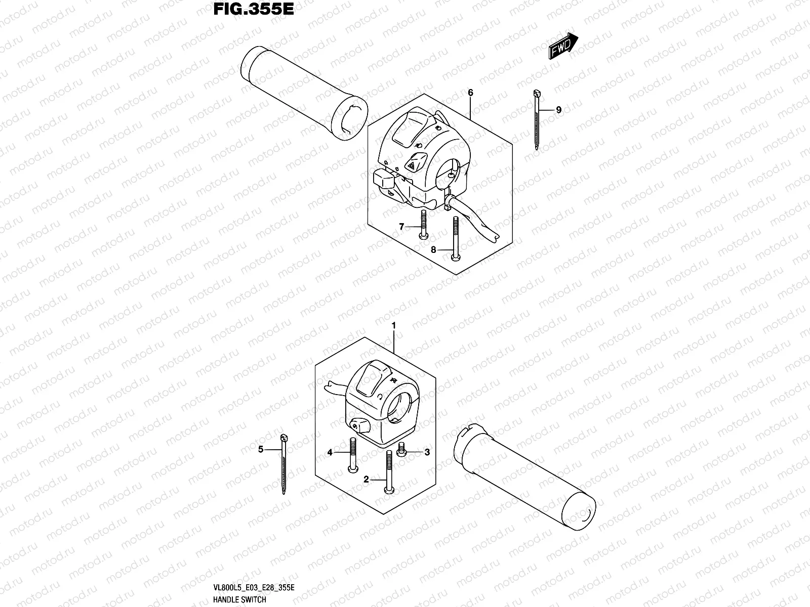 355E - HANDLE SWITCH (VL800TL5 E33)
